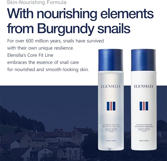 Elensilia Escargot Original Perfect Core Fit Toner, 150ml (5.07oz) – Hydrating & Rejuvenating Toner for Smooth, Balanced Skin