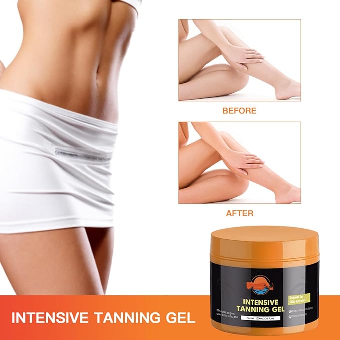 MAEPEOR Intensive Brown Bronzer Natural Tanning Accelerator Cream Gel Longer-lasting Soft Brown Tanning Gel for Sunbeds and Outdoor Sun (100ML, Color 01)
