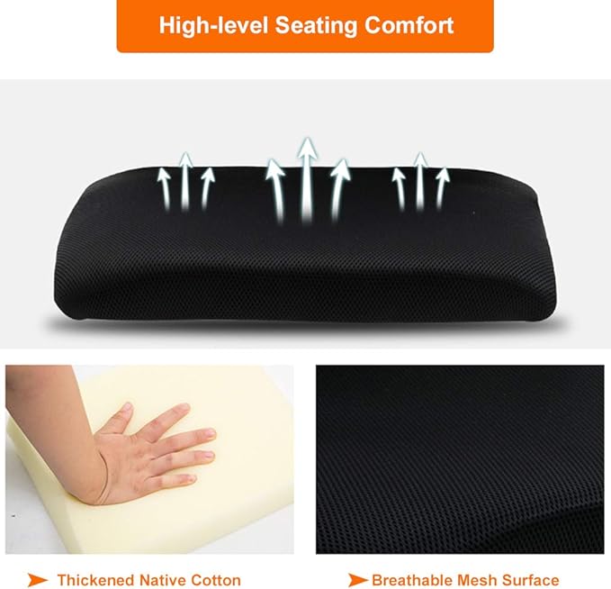 FDW Ergonomic Office Chair Home Desk Chair Task Mesh Computer Chair Gaming with Back Lumbar Support Armrest Modern Swivel Modern Adjustable Rolling Executive Mesh Chair for Women Men (Black)