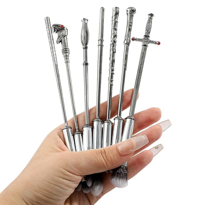 Pottter Makeup Brushes Harrry Gifts Comb Mirror with Gift Box for Eyeshadow Eyebrows Eyeliner Lips Concealer Contouring Highlighter Blending Wizard Wand Makeup Brushes Set