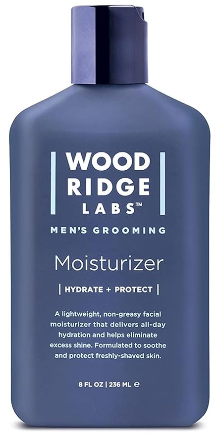 Wooridge Labs Men's Grooming Facial Moisturizer with Vitamin E & Niacinamide - Soothes Freshly Shaved Skin | Lightweight, All-Day Hydration | Non-Greasy | Paraben & | (8 oz)