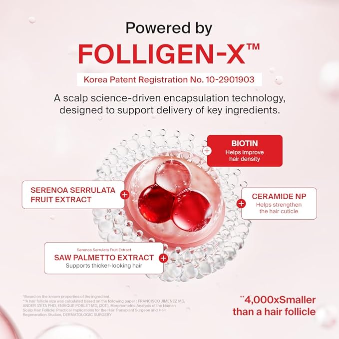 DR.FORHAIR Folligen Thickening Shampoo 16.9 oz | Biotin, Salicylic Acid & Rosemary | Anti-Breakage | Helps Reduce Hair Loss Due to Breakage | Volumizing for Fuller-Looking Hair