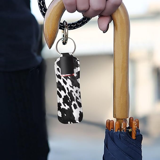 Pensura Chapstick Holder Keychain Fashion 5 Pcs Car Keychain Holder Portable Chapstick Holder Keep from Scratched and Dust
