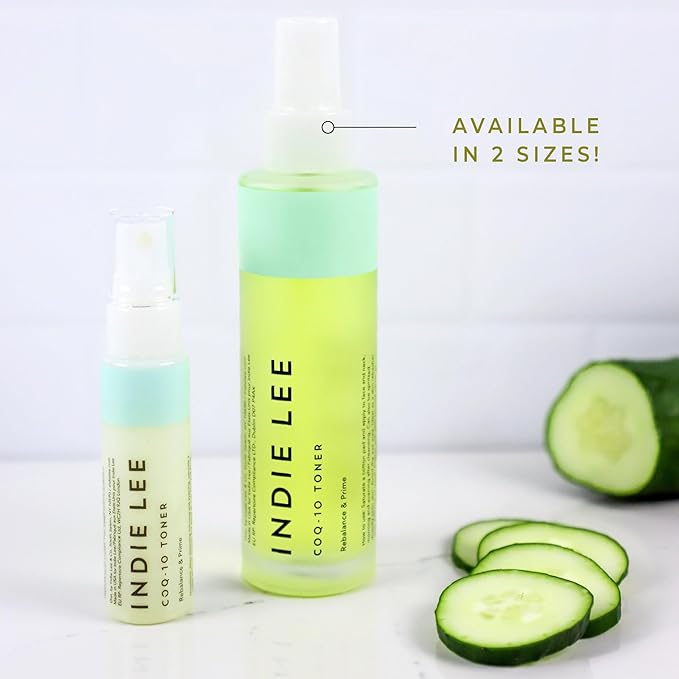 Indie Lee CoQ-10 Face Toner-Travel Size Refreshing, Hydrating Mist for All Skin Types - Hyaluronic Acid, Aloe + Chamomile - Alcohol + Essential Oil-Free Facial Toner-TSA Approved Travel Skincare(30ml)