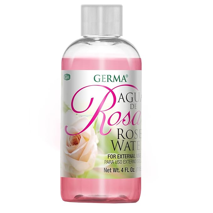 Germa Rose Water Facial Cleanser & Toner – Refreshing Botanical Skin Clarifier – Hydrating Daily Face Wash for Glowing Skin – Agua de Rosas – 4 fl oz