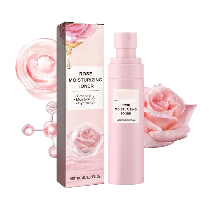 Rose Water Hydrating Spray - Deep Moisturizing Toner For Dry Rough Skin, Shrink Pores & Balance Oil(1PCS)