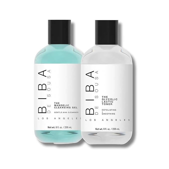 biba de sousa Mandelic Cleansing Gel + Glycolic Toner Bundle