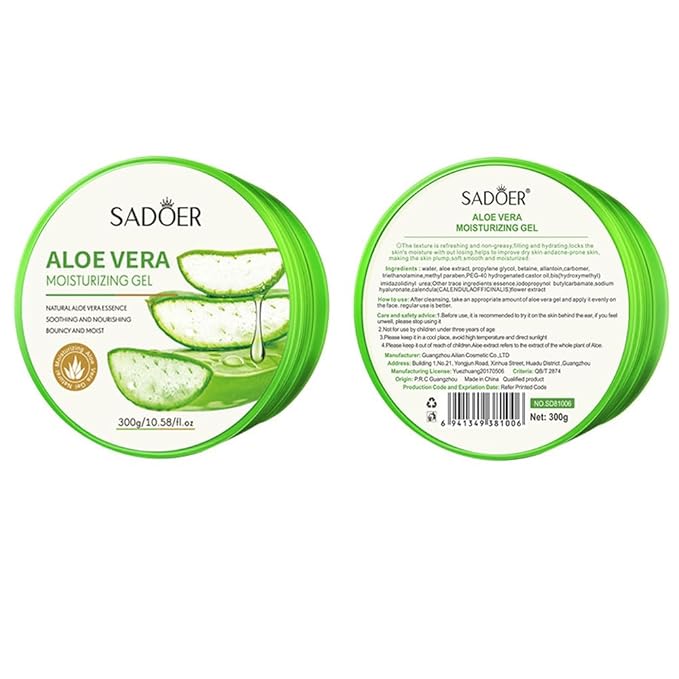 New Soothing Moisture - Aloe Vera Moisturizer for Face, Scalp, Hair - Aloe Vera Gel for Skin and Sunburn Relief - 10.58oz