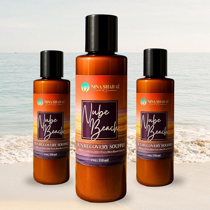 Nube Beach Sun Recovery Soufflé – After Sun Body Moisturizer with Aloe, Vitamin E & Coconut Oil – Soothing Hydration for Sun-Damaged Skin – Lightweight, Non-Greasy, 4 oz