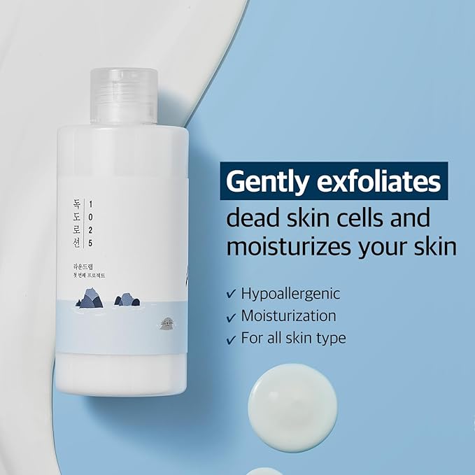 ROUND LAB 1025 Dokdo Lotion | Lock in moisture, Triple Hyaluronic Acid, Emulsion, Long lasting hydration, Calming Lotion for sensitive skin (6.76fl.oz)