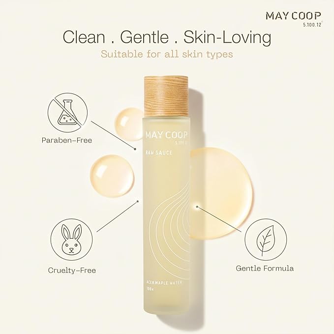 May Coop Raw Sauce Moisture Essence Toner | Hydrating Face Toner | Rice Toner for Dry, Sensitive & Acne-Prone Skin | Pore Refining Korean Skincare with Centella & Birch Sap 5.07 fl oz