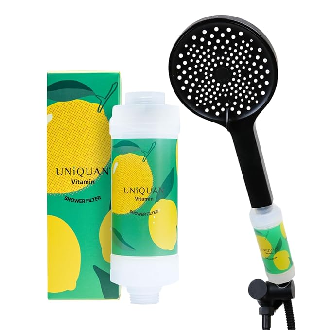 Vitamin C Shower Filter with Aromatherapy, Soften Hard Water, Chlorine & Flouride Removal, Skin & Hair Care, Easy Installation,Universal Fit, Eco-Friendly, Made in Korea (Pop Lemon)