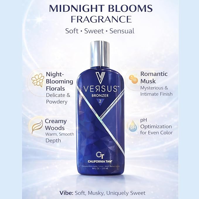 Versus Bronzer Step 2 DHA Indoor Tanning Bed Lotion, Outdoor UV Sun Tan Instant & Delayed Dark Bronzing Cream, Skin Hydrating & Antioxidant Formula, 8 fl oz