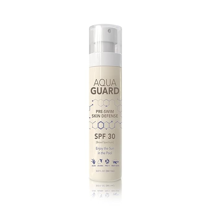 AQUA GUARD Beauty Pre-Swim Skin Defense | Prevents Dry, Itchy Skin | Protects from Pool Chemicals | Hydrating Formula | Made in California | Paraben, Phthalate & Gluten-Free