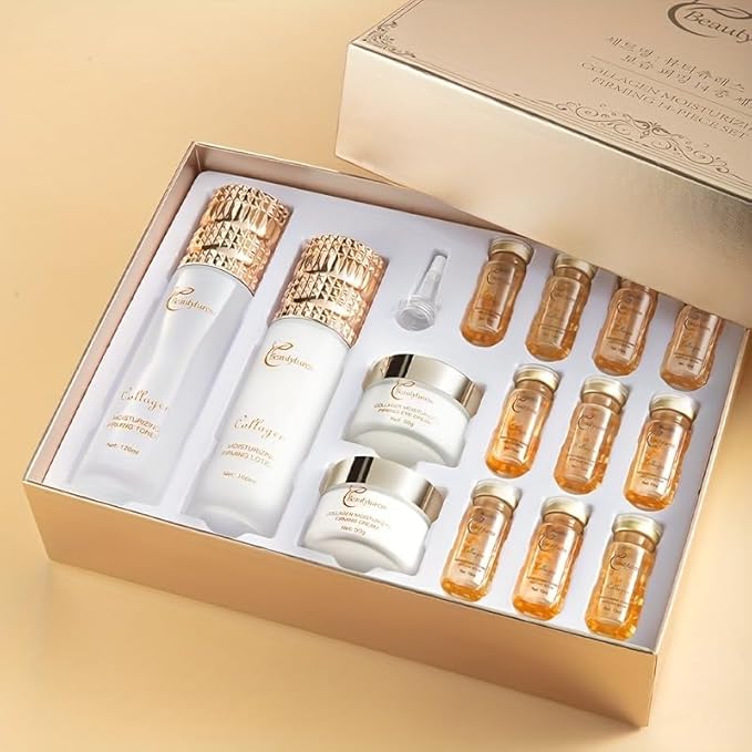 2 Sets Collagen Skincare Set - 14pcs - Face Care with Collagen, Niacinamide, Hyaluronic Acid - Smoothing Skin & Firming Skin,Hydrating Skincare kit Include Toner, Serum, Lotion, Eye Cream, Face Cream