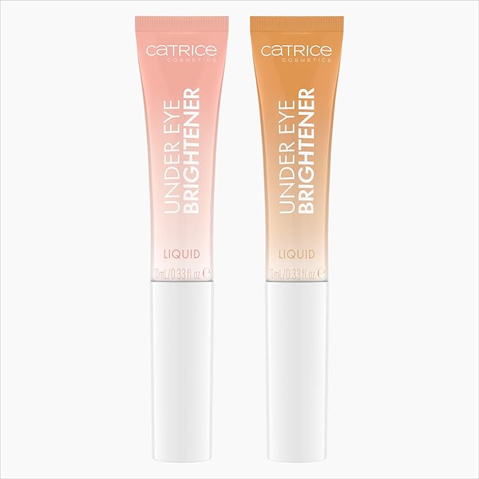 Catrice | Under Eye Brightener Liquid Bundle 010 Light Rose & 020 Warm Nude | Lightweight Radiant Concealer, Sponge Tip Applicator | Vegan & Cruelty Free