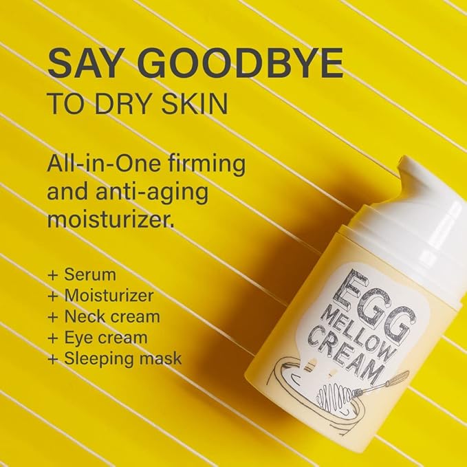 Too Cool for School All-in-One Egg Mellow Cream, 5-in-1 Firming Moisturizer, 1.76 oz
