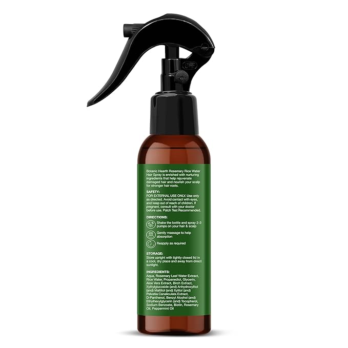 Botanic Hearth Rosemary Rice Water Spray 6.8 fl oz for Hair Growth– Korean Scalp Detox & Hydrating Hair Treatment for Thinning, Anti-Itch & Anti-Flake, Sulfate & Paraben Free