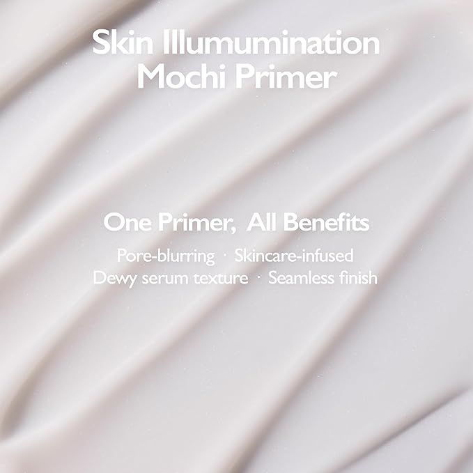VIDIVICI Skin Illumination Mochi Primer 1.05 fl oz | Pore Blurring & Serum-Like Makeup Primer with 84% Skincare Ingredients, Pearl Soft Focus Effect, Hydrating & Makeup Gripping Base