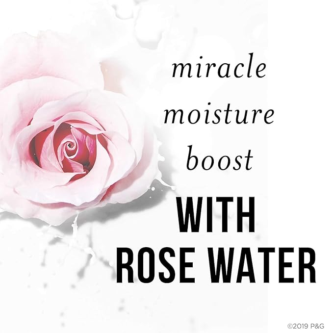 Pantene Nutrient Blends Miracle Moisture Boost Rose Water Conditioner for Dry Hair, Sulfate Free, 8 Fl Oz (Pack of 2)