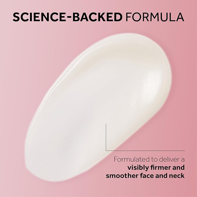 No7 Restore & Renew Multi Action Serum for Face & Neck - Anti Aging Serum for Neck Firming and Tightening - Infused with Hydrating Collagen Peptides & Hyaluronic Acid for Crepey Skin (1.69 Oz)