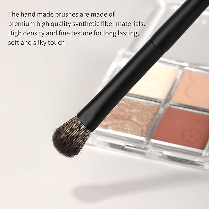 MSQ Eyeshadow Brush, Eye Makeup Brush with Soft Synthetic Hair Bristles, Eye Blender Brush for Highlighting, Blending, Essential Eye Shadow Brush for Daily Makeup