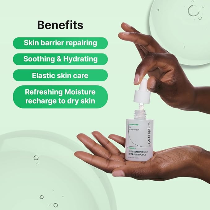 Zipiderm EGF Skin Barrier Toner & Ampoule Duo – Milky Ceramide Toner + Hydrating Repair Ampoule for Redness, Dryness & Damaged Skin | Bio-EGF, PDRN, Ceramides | Korean Skincare Barrier Routine Set