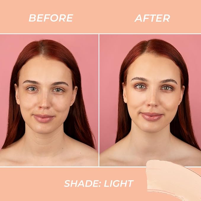 MCoBeauty Miracle BB Cream Light - Skin Tint Foundation Primer with Hyaluronic Acid Glycerin - Lightweight Dewy Coverage Tinted Moisturizer for Face - Vegan Cruelty Free Makeup, Tone Balancing
