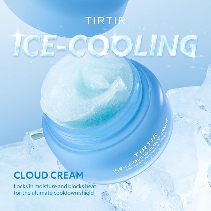 TIRTIR Ice-Cooling Cloud Cream | -4.36°C Instant Cool Down Firming Face Moisturizer for Day and Night Korean Skincare (1.76 Fl Oz)