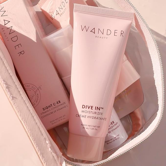 Wander Beauty Dive In Moisturizer - 8-in-1 Hydrating Face Moisturizer For 72h Hydration - Plump, Brighten, & Rejuvenate Skin with 13 Fruits & 4 Flower Extracts - Lightweight Gel Moisturizer - 1.69 oz
