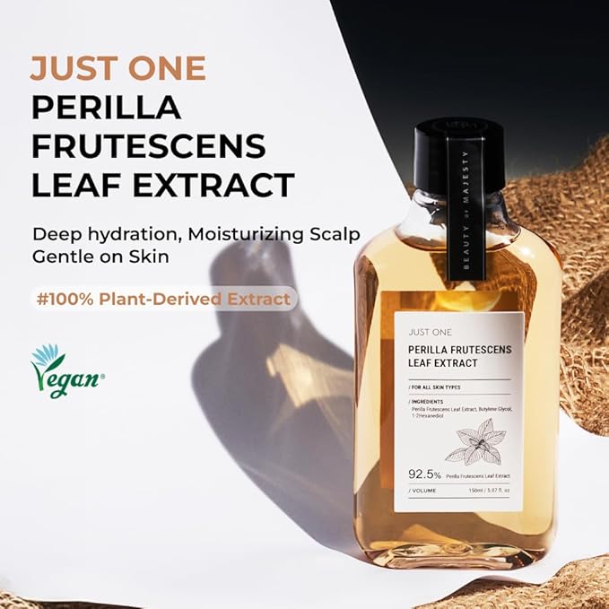BOM Just One Herbal Extract 150ml 5.07 fl. oz. 92.5% Organic Vegan Facial Toner Alcohol Free for Face, Scalp, Natural Ingredients (Perilla Frutescens Leaf)