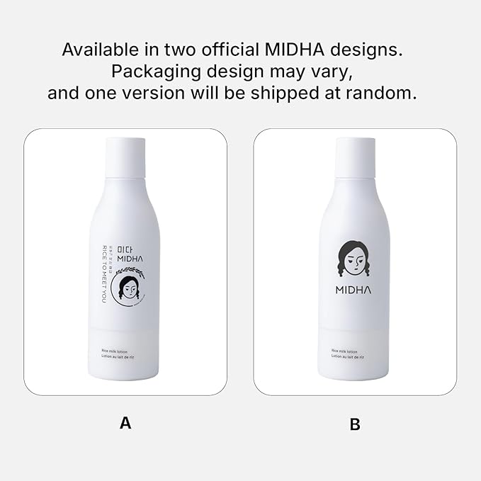 MIDHA RICE MILK LOTION, 6.76fl.oz/200ml, Deep Hydration, Soothing Care, Lightweight Nourishment – Smooth Skin Texture, Radiant Finish, Glowing Complexion