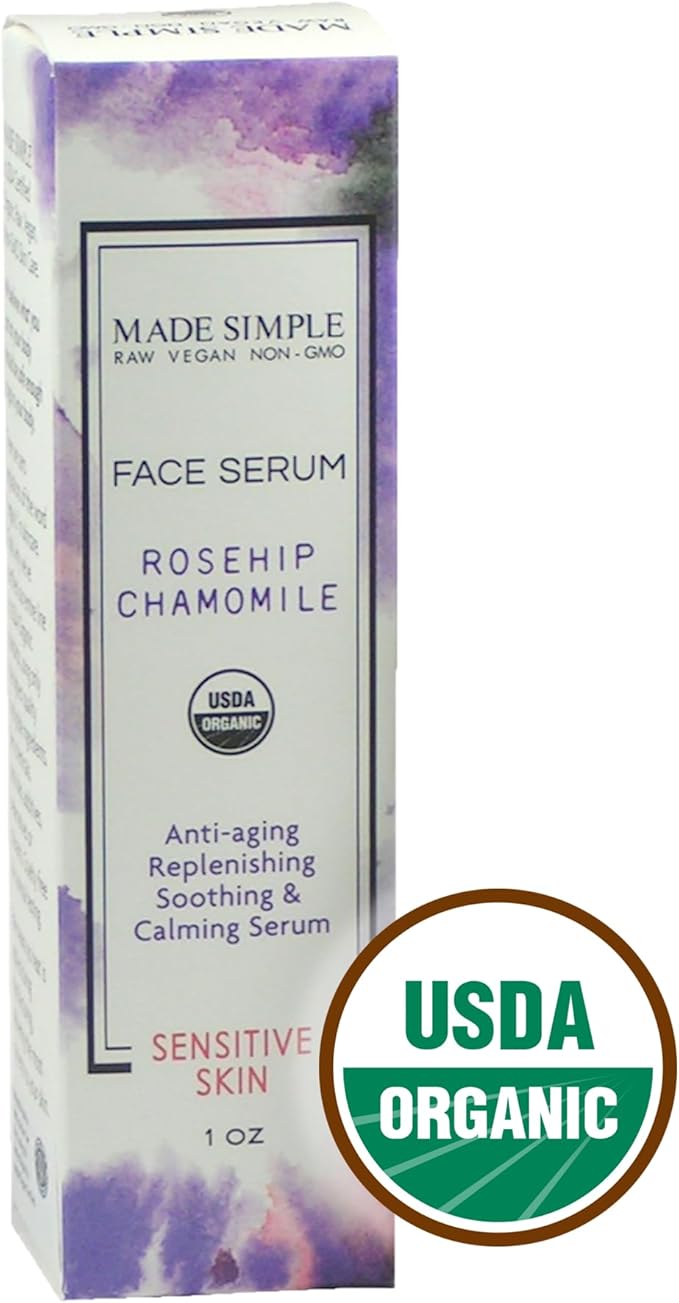 Rosehip Chamomile Face Serum - Certified Organic, Vegan, & Cruelty-Free