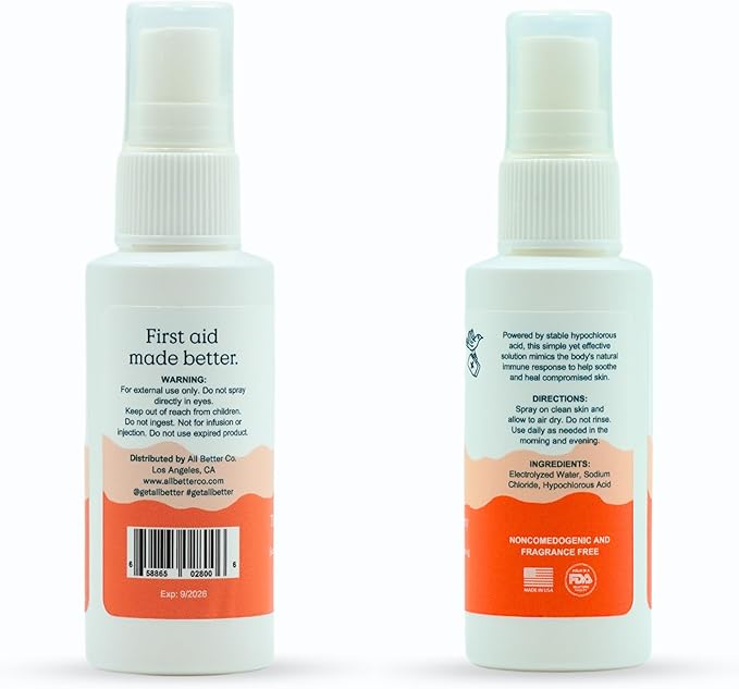Everything Spray - Topical Skin Spray, Hypochlorous Acid Spray for Body & Face, Supports Against Irritation, Calms Redness, Soothes Feet & Scalp, Daily Toner, Dry Eye & Lash