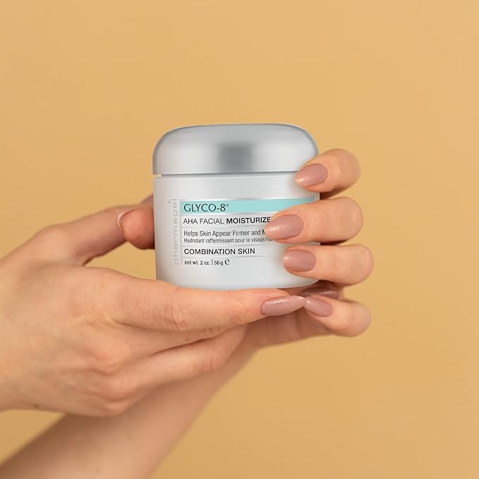 Pharmagel Glyco-8 Facial Firming Moisturizer for Combination Skin | Deeply Hydrating Daily Facial Moisturizer for Fine Lines and Wrinkles - 2 oz.
