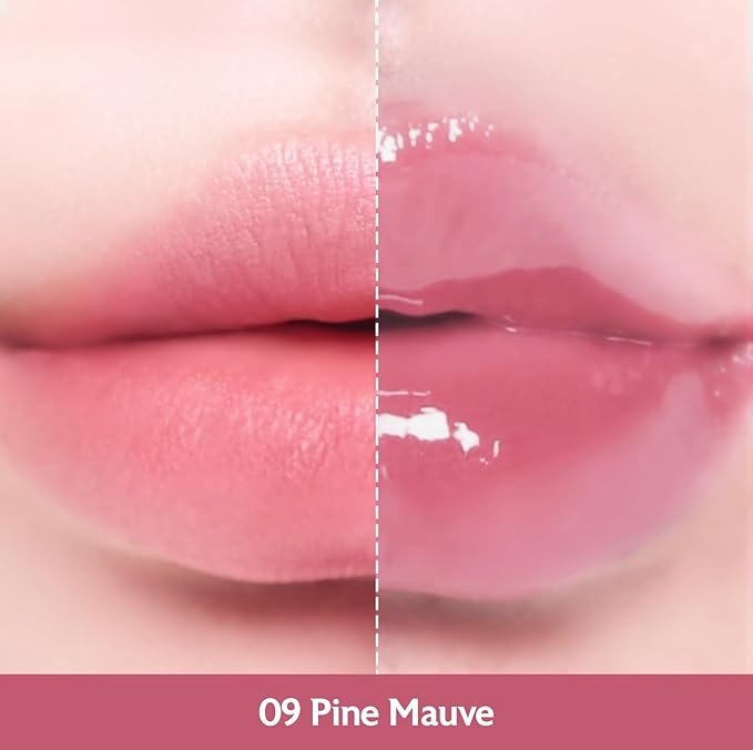 MILKTOUCH Jelly Fit Lip Tint (09 Pine Mauve) with Cooling Plumping Effect and Water-Based Non-Sticky Texture | Long Lasting Korean Beauty Lipstain Tinted Gloss Oil | Stocking Stuffers for Women