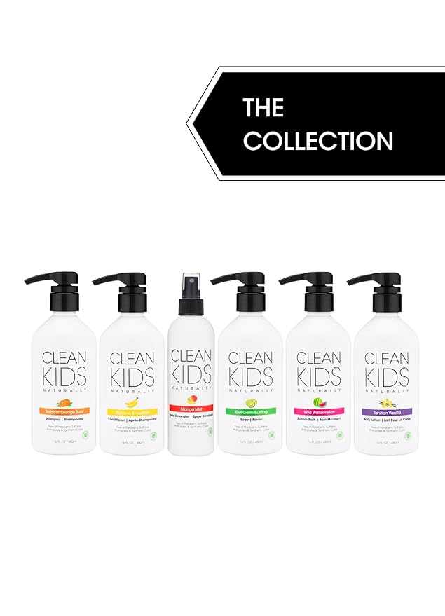 Clean Kids Naturally Conditioner, All-Natural, Gluten-free, Vegan, and Cruelty-free, Paraben-Free, EWG Verified, 16 oz (1 Bottle)
