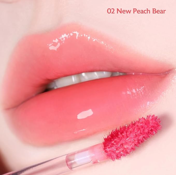 MILKTOUCH Jelly Fit Lip Tint (02 Peach on Top) with Cooling Plumping Effect and Water-Based Non-Sticky Texture | Long Lasting Korean Beauty Lipstain Tinted Gloss Oil | Stocking Stuffers for Women