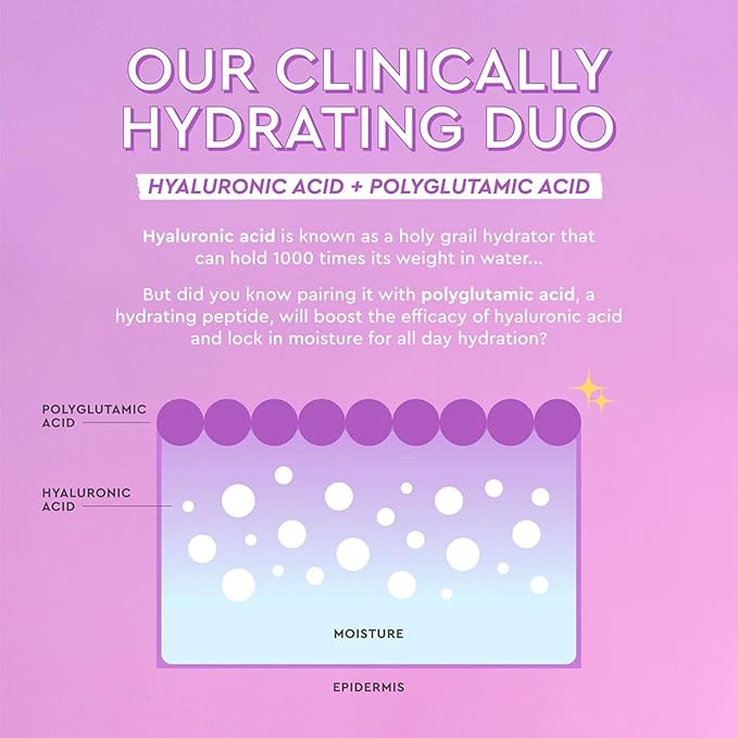 Glow Recipe Plum Plump Hyaluronic Acid Face Cream Moisturizer, Travel Size, Korean Moisturizer for Dry Skin, Plumping + Firming Hydration, Polyglutamic Acid + Peptides (20ml)