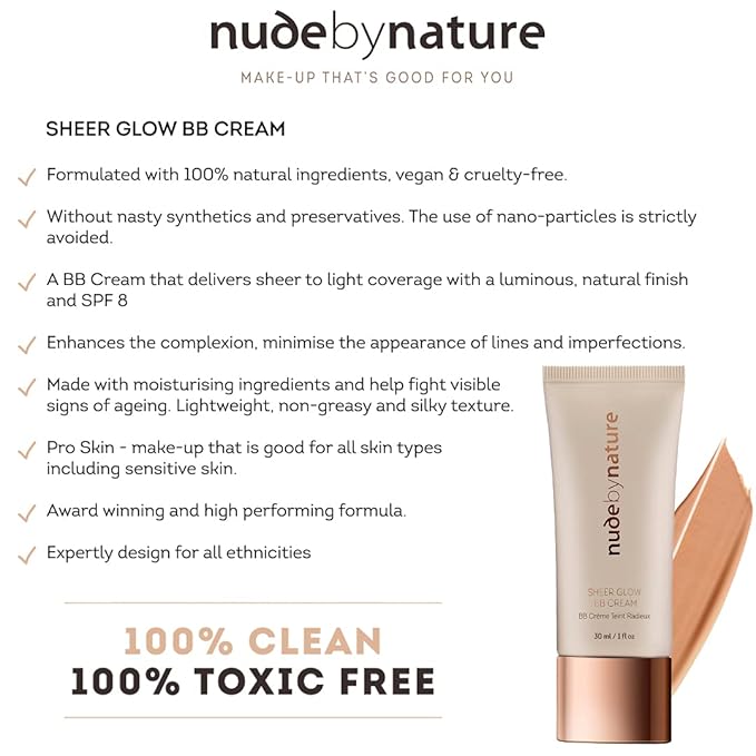 Nude by Nature Sheer Glow BB Cream 03 Nude Beige 30ml