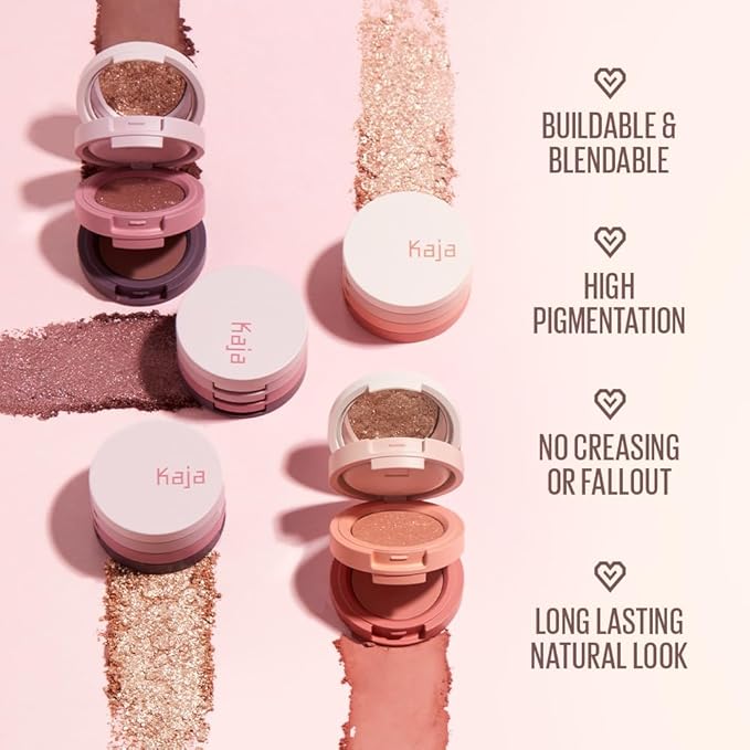 Kaja Beauty Bento Collection - Bouncy Eyeshadow Trio | Warm Honey Tones, Travel Size, 10 Spiked Ginger, 2019 Allure Best of Beauty Award, 0.03 Oz