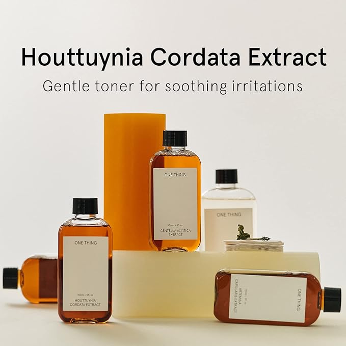 ONE THING Miniatures of Extract Toners for Face 1.35 Fl Oz | Centella Asiatica, Niacinamide 10%, Houttuynia Cordata, Artemisia Capillaris, Hyaluronic Acid Complex (Houttuynia Cordata)
