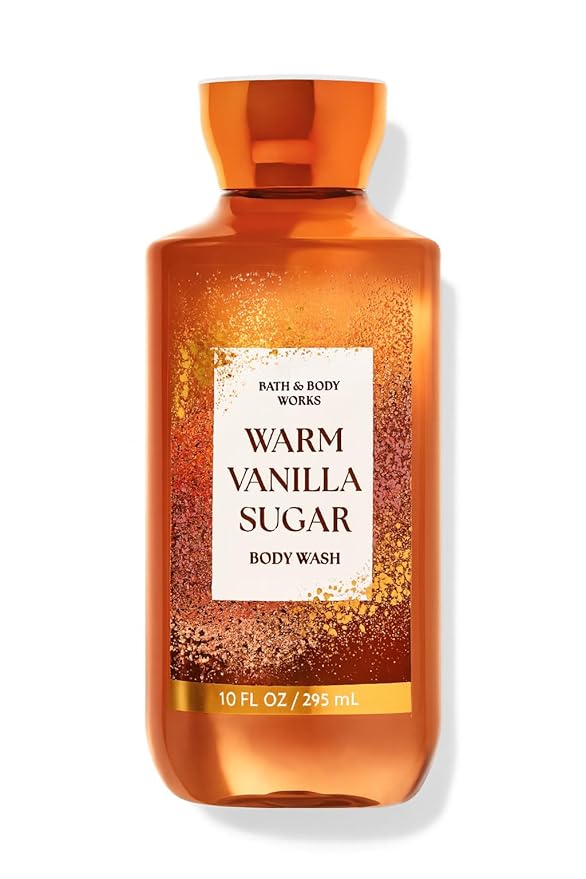 Bath & Body Works Warm Vanilla Sugar Body Wash – 3 Pack – 10 fl oz Each – Shea & Vitamin E – Vanilla, White Orchid & Sandalwood Scent