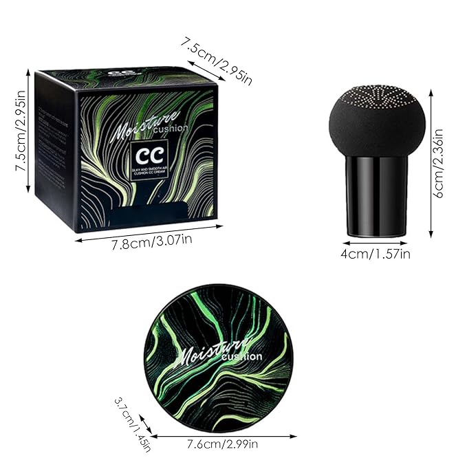 Honey and Pine Makeup, Honey and Pine CC Cream, Mushroom Head Air Cushion CC Cream, Honey and Pine Moisture Concealer Foundation, Honey & Pine Make Up Flawless Light Long Lasting (Natural, 2.99IN)