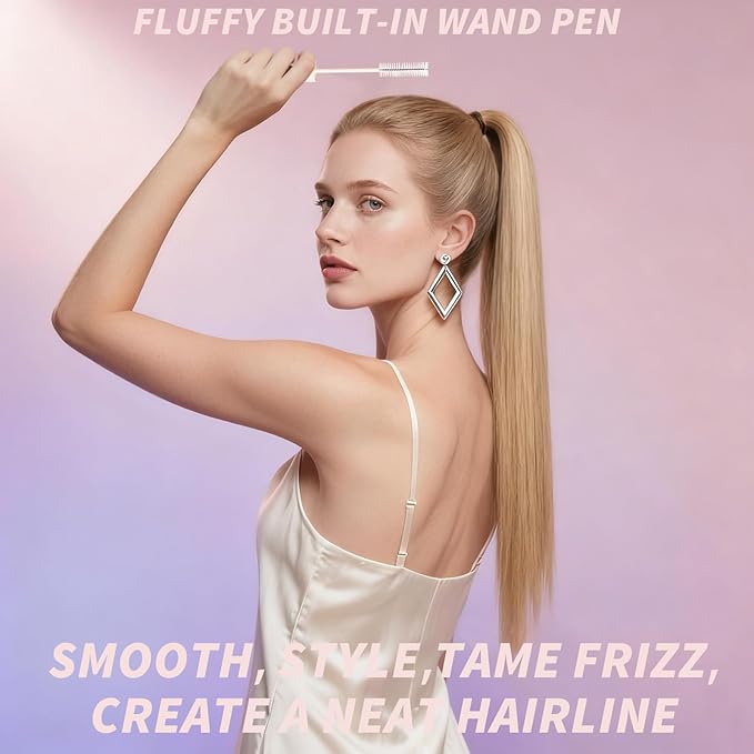 Flyaway Taming Wand & 3-in-1 Hair Cactus Fruit Styling Cream – Tame Flyaways, Smooth Frizz, Sleek Finish, Edge Styling, Lightweight, Travel Size Styling Stick, 0.6 oz, 2-Pack