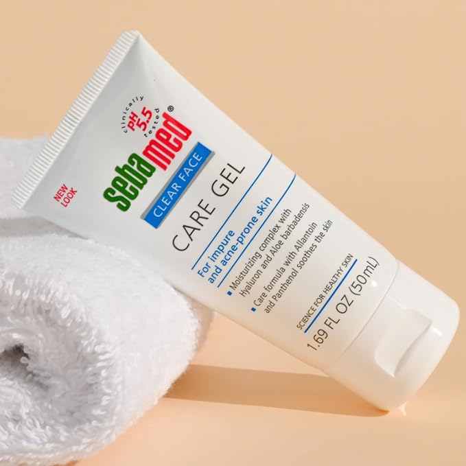 SEBAMED Clear Face Care Gel (50mL) with Aloe Vera and Hyaluronic Acid for Impure and Acne Prone Skin - Made in Germany - Pack of 2