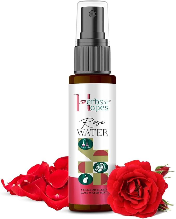 Rose Water Facial Mist, Steam Distilled Floral Toner 100 ml