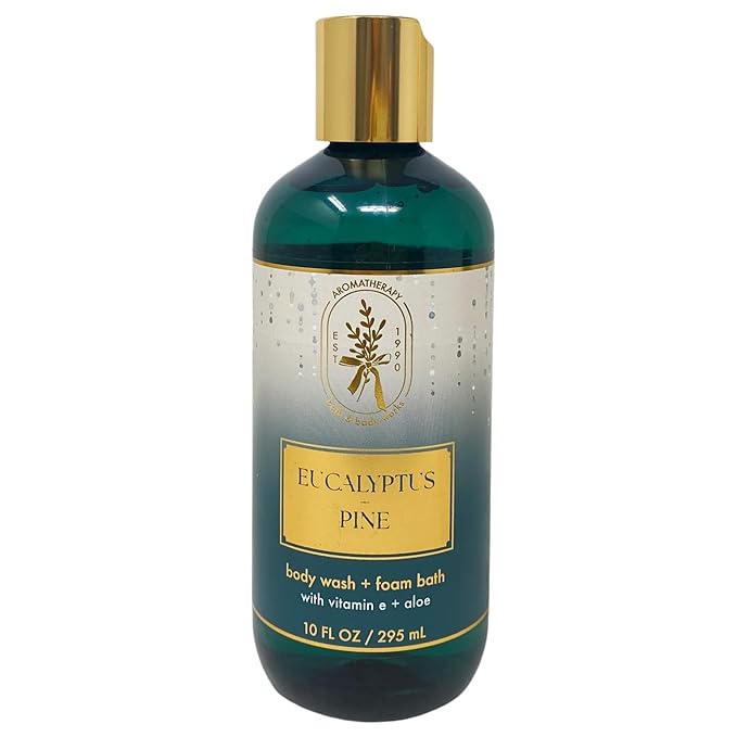 Bath & Body Works Aromatherapy Eucalyptus & Pine 3 Body Washes with a Fresh Forest Bar Soap - Full Size