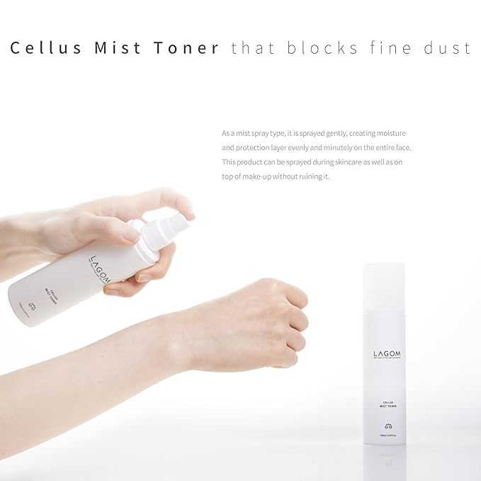 LAGOM Cellus Mist Toner, Face Moisturizer, Skin Barrier Strenghtening Hydration Spray, pH Protection, Alcohol-Free, Zero-Irritation for Sensitive Skin 4.05 fl. oz.