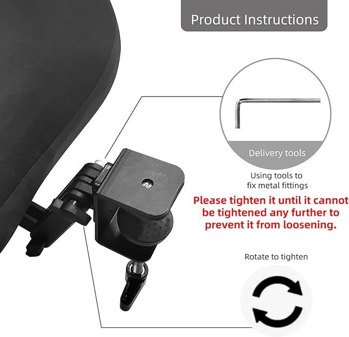 Memory Foam Headrest Attachment for Office Chair, Attachable Chair Head Rest, Desk Chair Neck Support, Elastic Sponge Head Pillow Adjustable Height and Angle